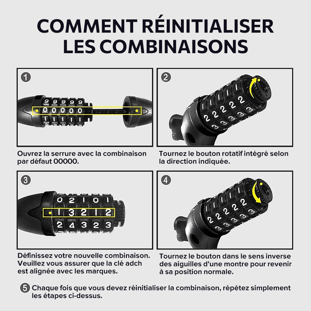 iHoverboard Câble antivol pour trottinette électrique