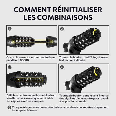 iHoverboard Câble antivol pour trottinette électrique