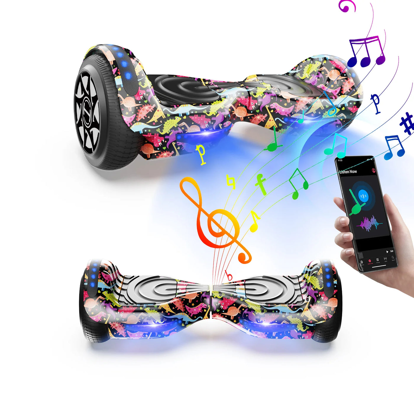 iHoverboard® H1 Hoverboard auto-équilibré à LED 6.5"