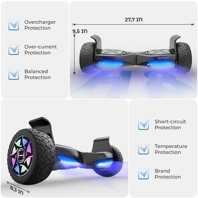iHoverboard H8 Noir Hoverboard tout-terrain 8.5"