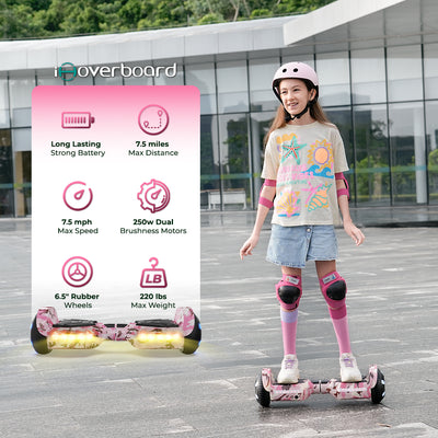 iHoverboard H2 Hoverboardavec Équilibrage Automatique, Bluetooth et Roues LED 6,5"