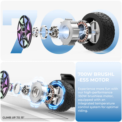 iHoverboard H8 Noir Hoverboard tout-terrain 8.5"