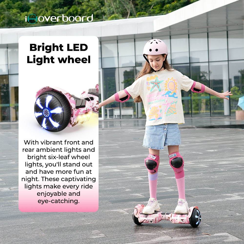 iHoverboard H2 Hoverboardavec Équilibrage Automatique, Bluetooth et Roues LED 6,5"