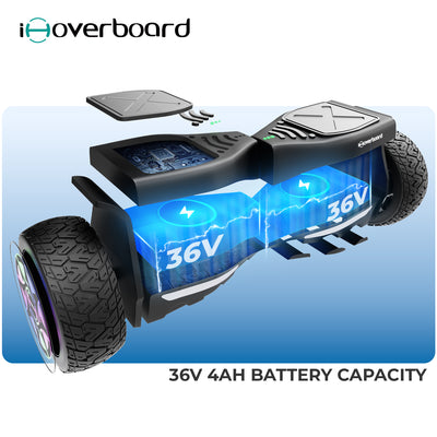 iHoverboard H8 Noir Hoverboard tout-terrain 8.5"
