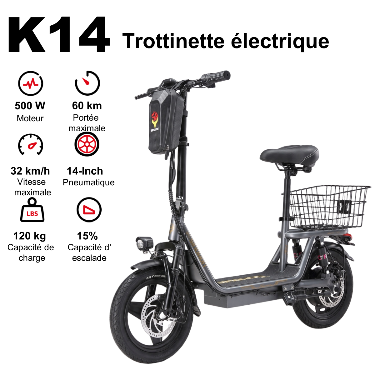iX3 800w Trottinette électrique Tout Terrain