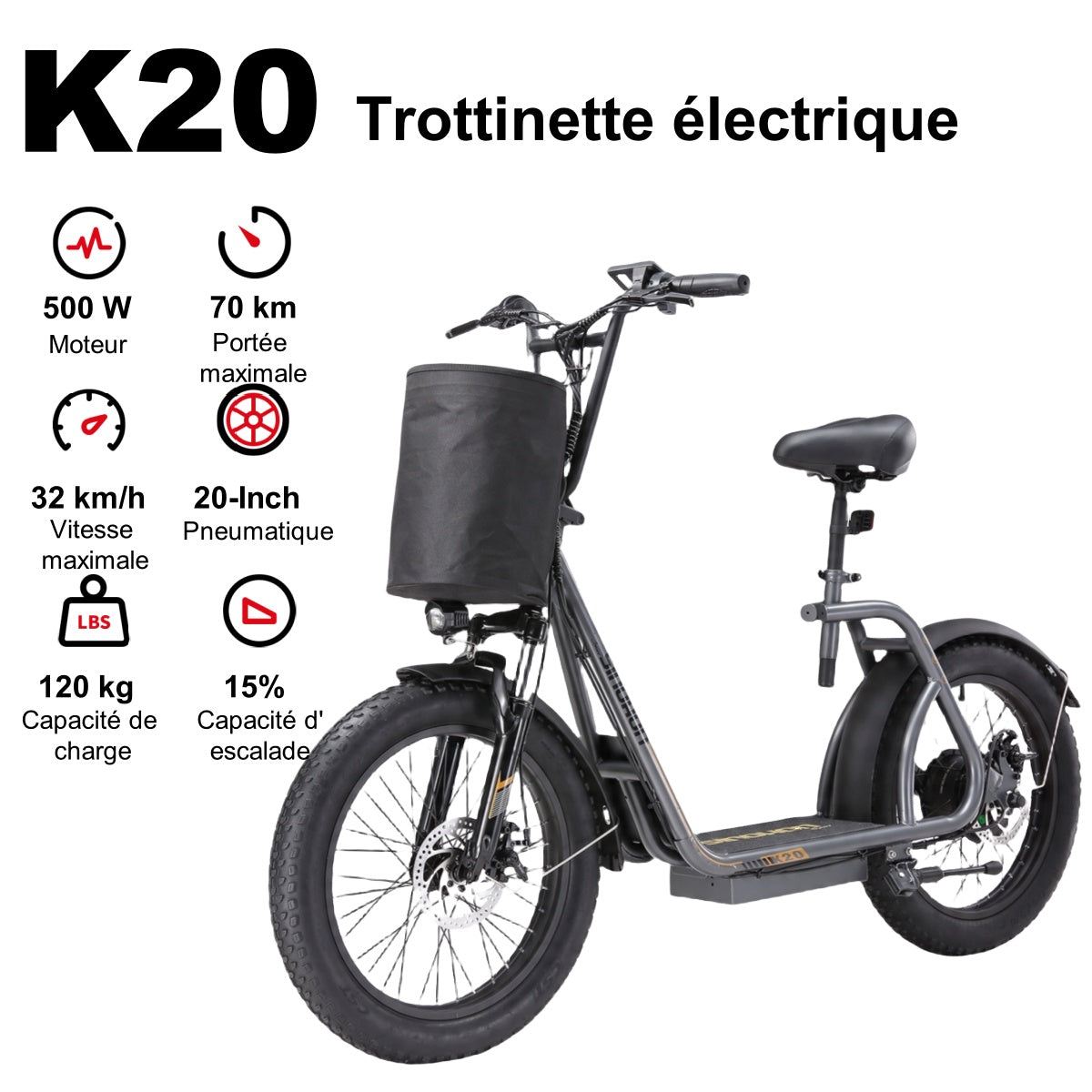 iX3 800w Trottinette électrique Tout Terrain