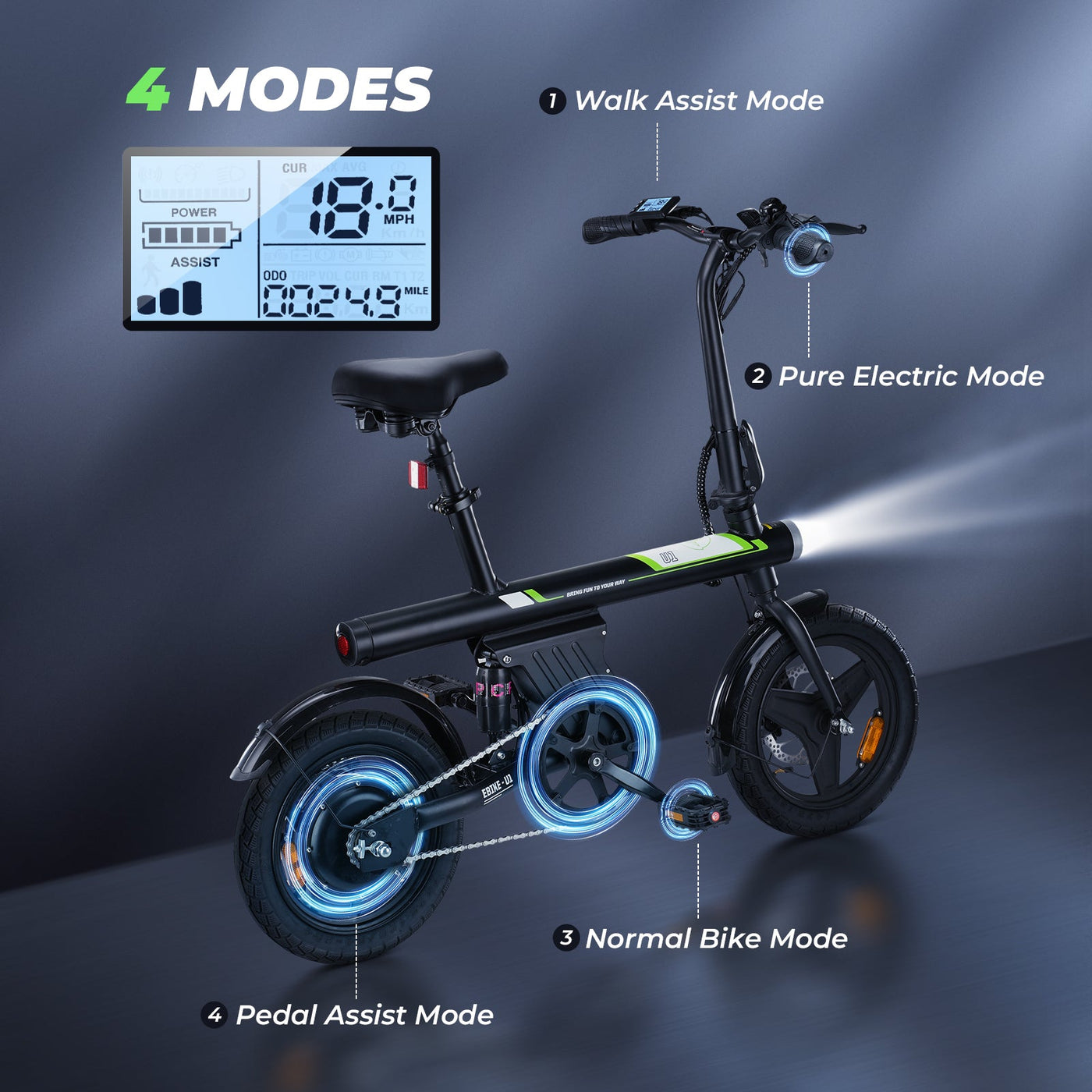 iScooter Vélo électrique pliable U1 250W