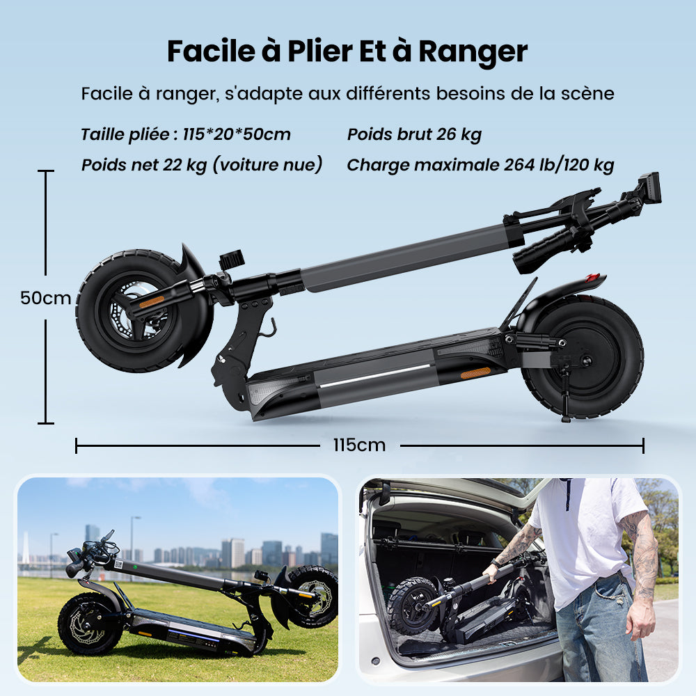 W9 Trottinette électrique tout-terrain 1000W
