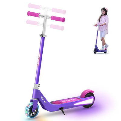 iScooter iK1S Trottinette électrique pour enfance avec roue clignotante