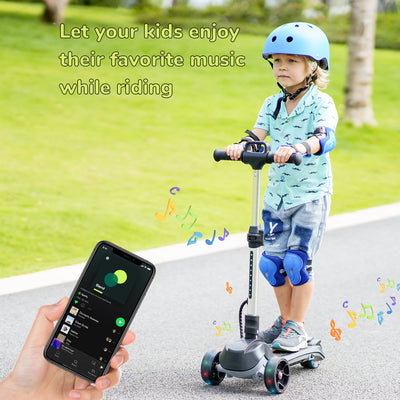 iScooter iK2 Trottinette électrique pour enfance avec roue clignotante