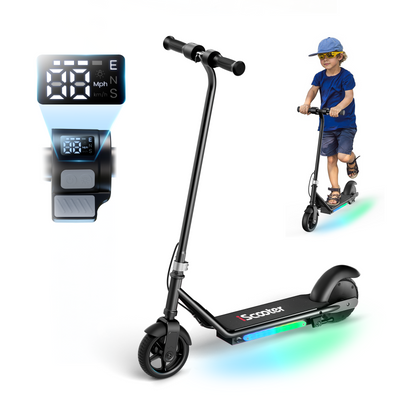 iScooter iK1S Trottinette électrique pour enfance avec roue clignotante