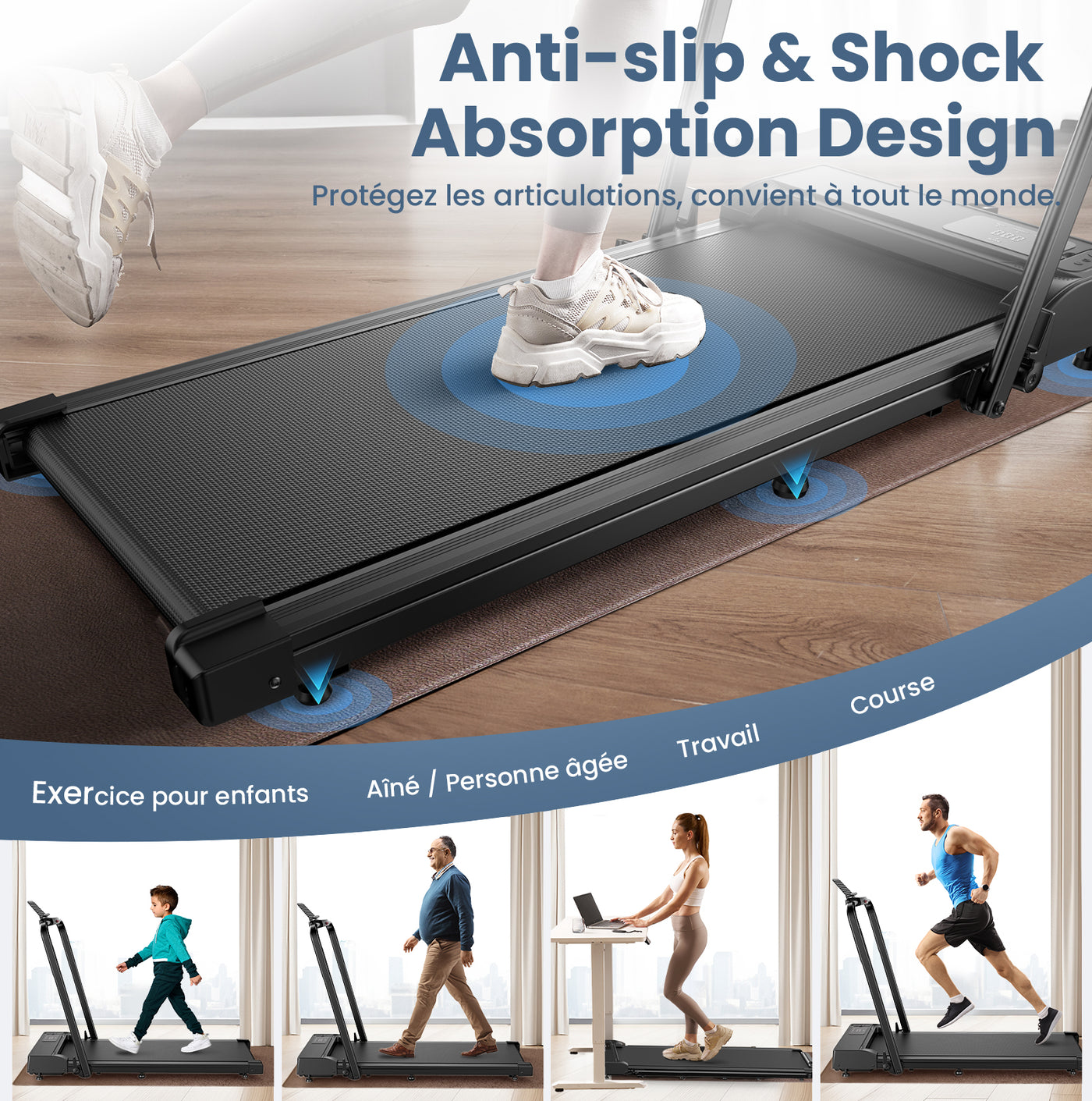 JT51 Tapis de course pliable