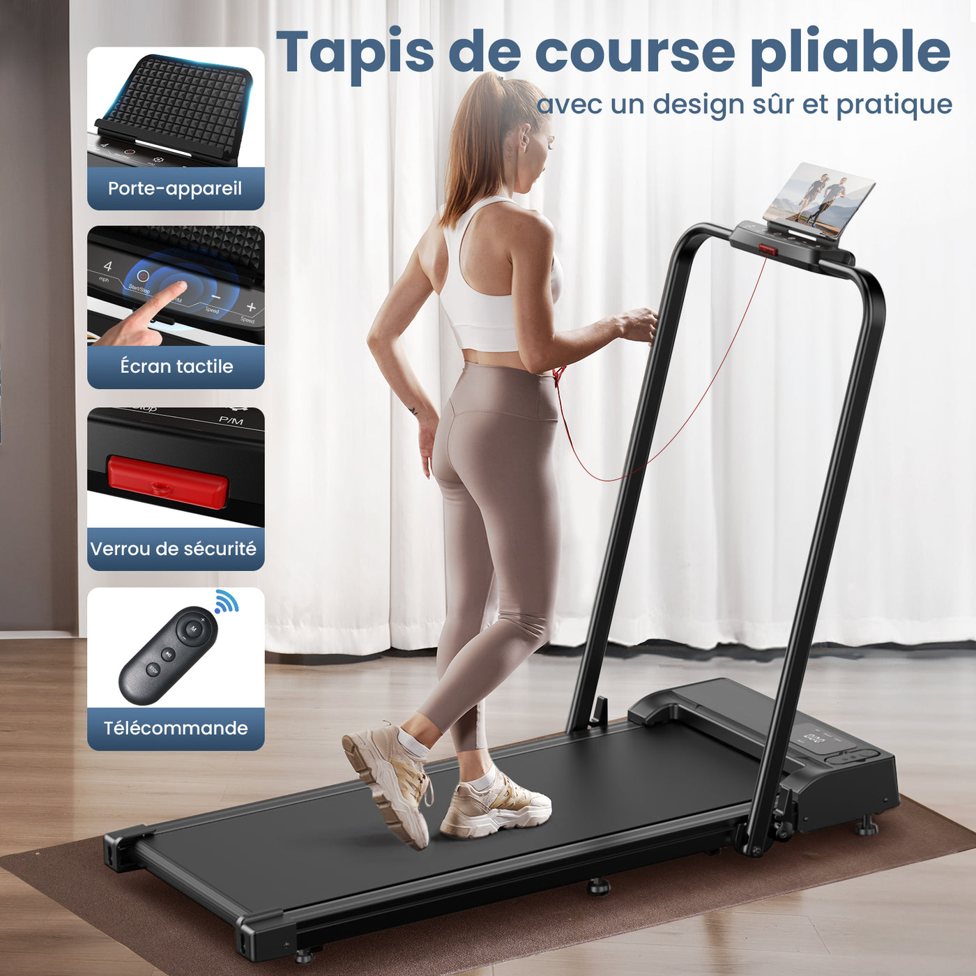 JT51 Tapis de course pliable