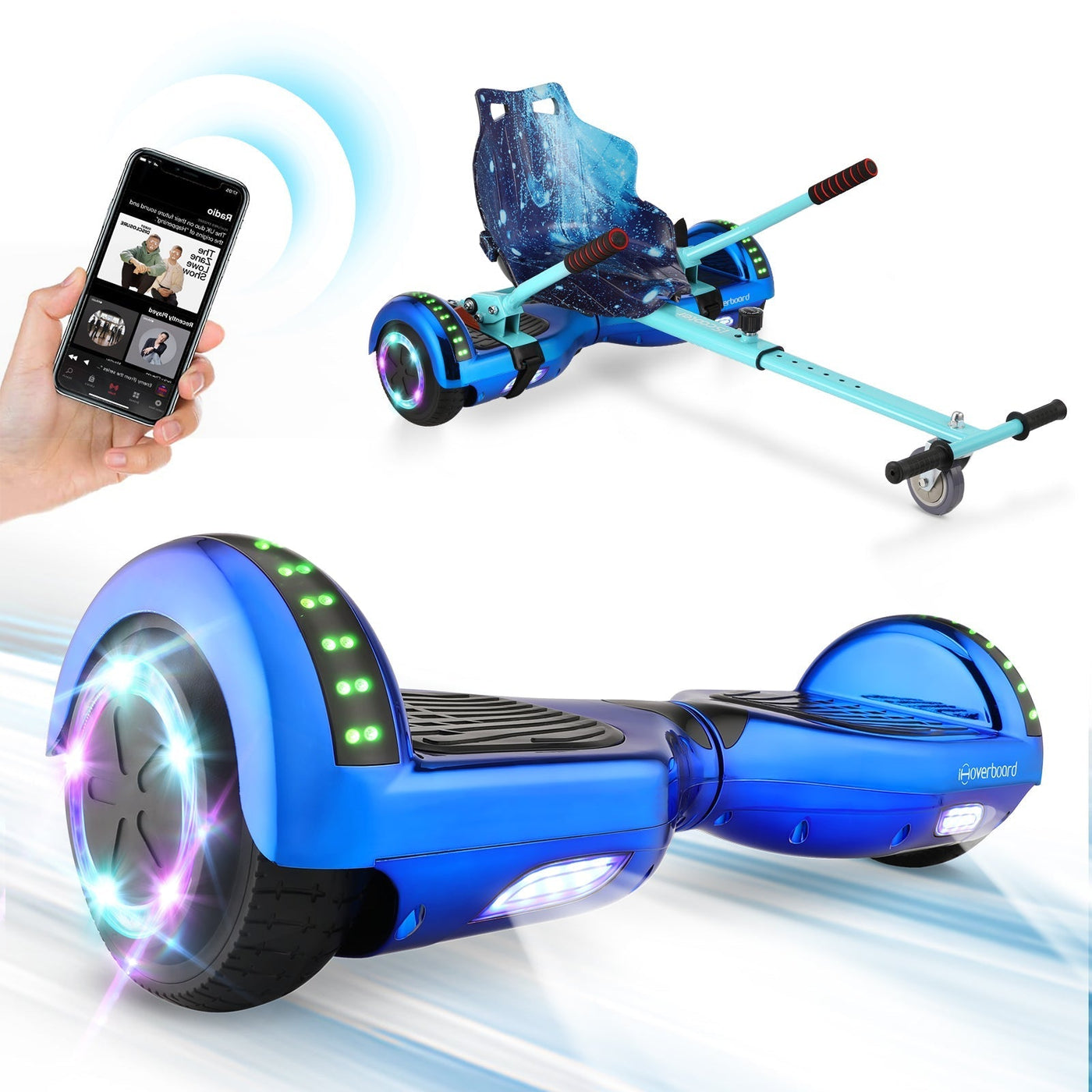 iHoverboard® H1 Hoverboard auto-équilibré à LED 6.5"
