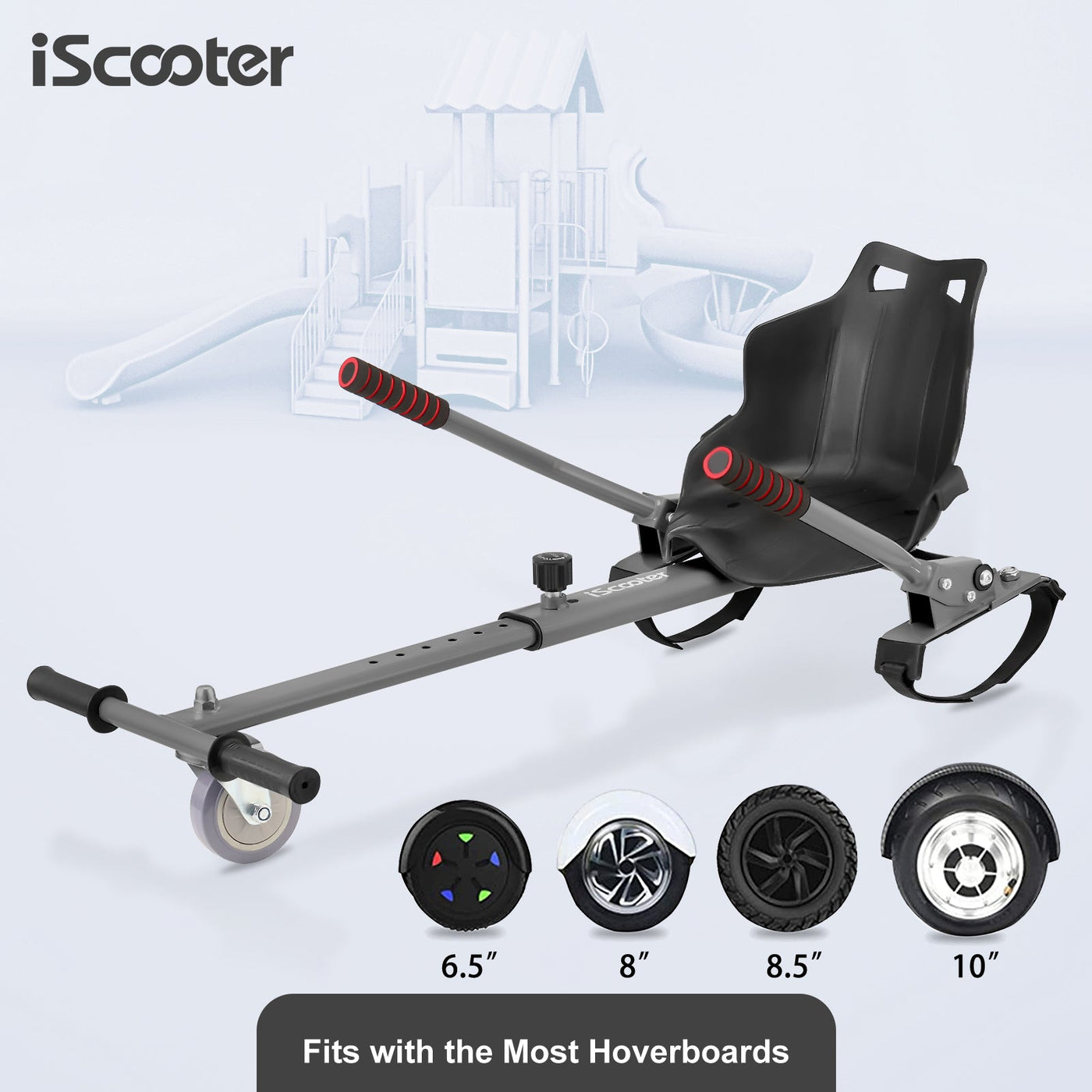 iScooter Q1 Go Kart/Hoverboard avec Siège 10"