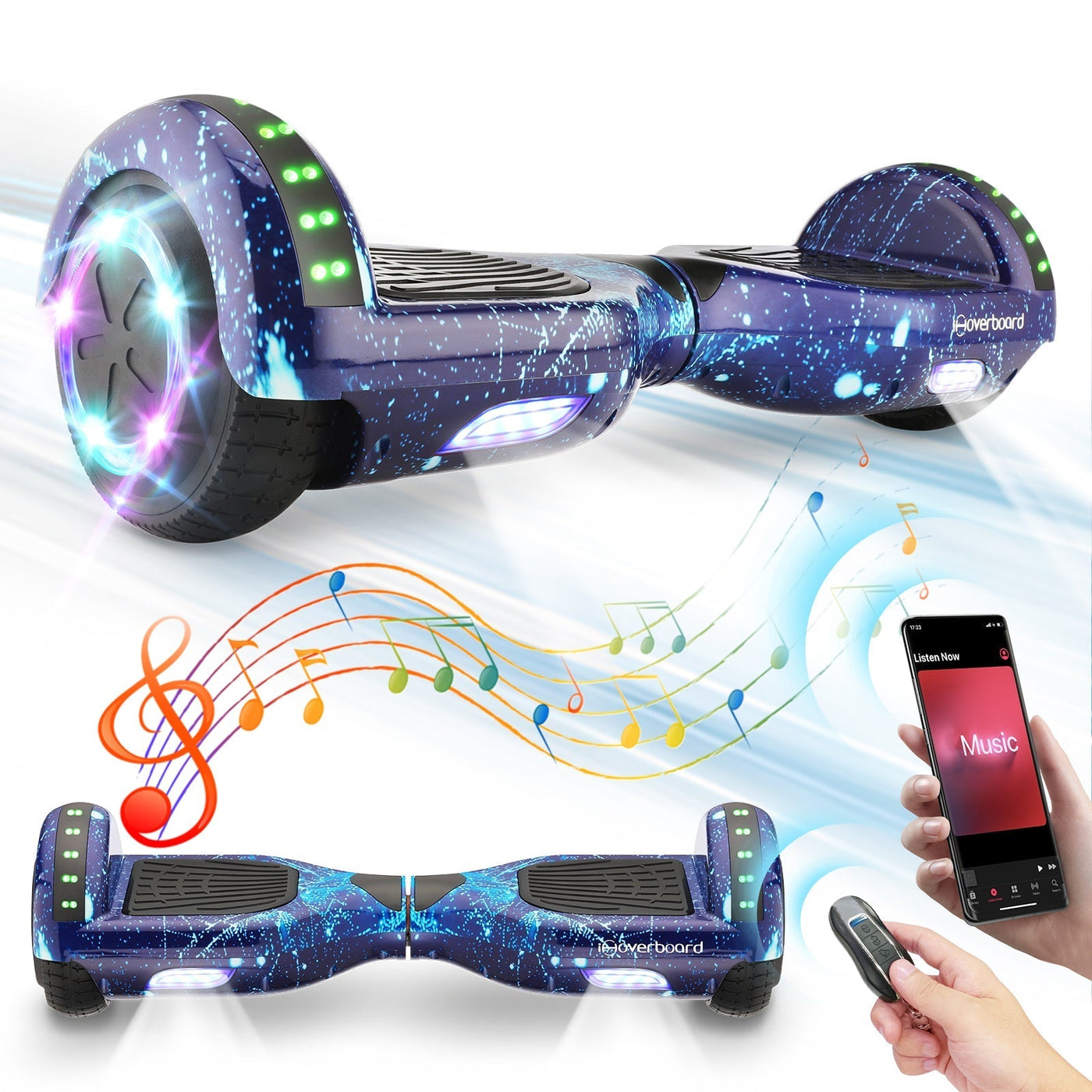 iHoverboard® H1 Hoverboard auto-équilibré à LED 6.5"