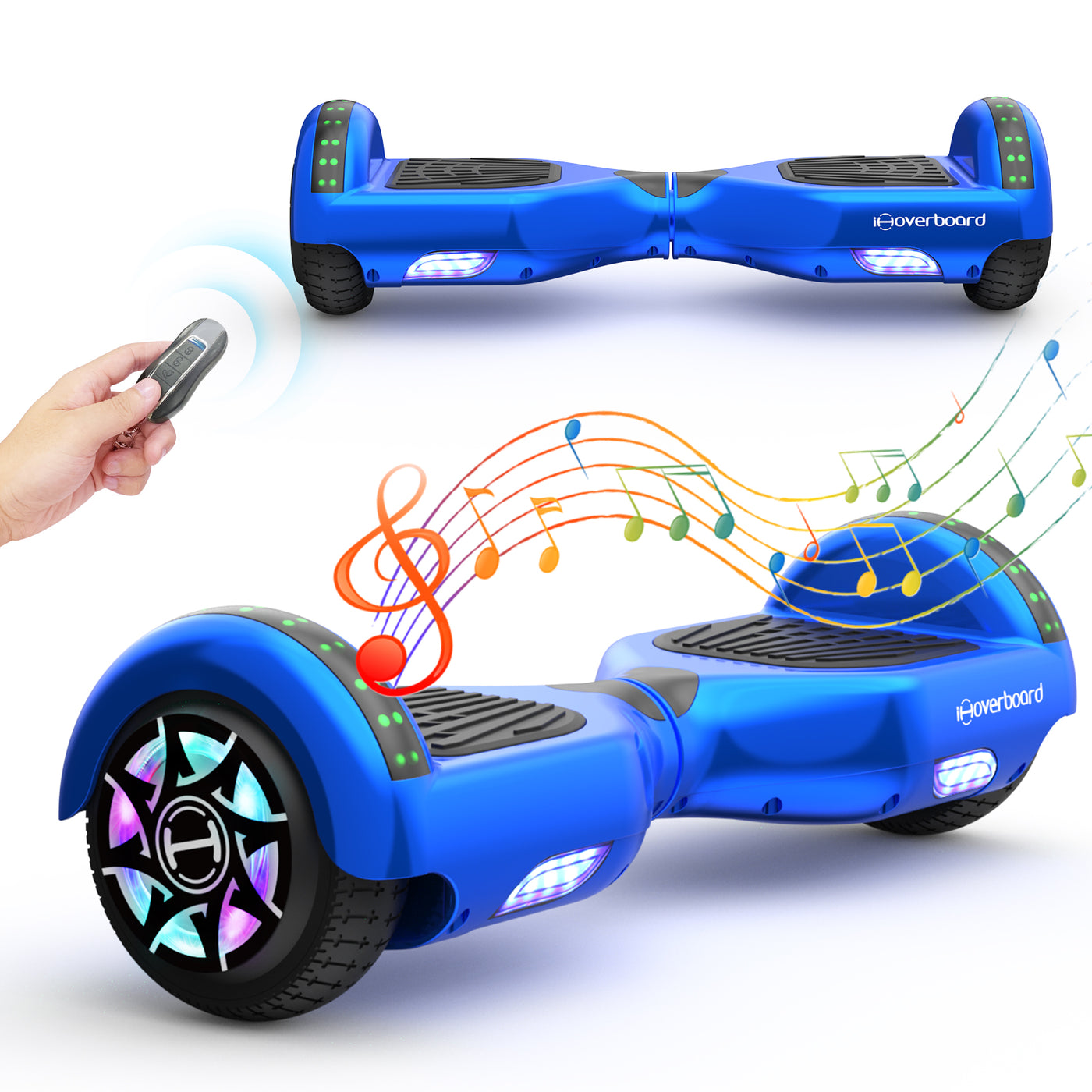 iHoverboard® H1 Blue LED Hoverboard auto-équilibré 6.5"