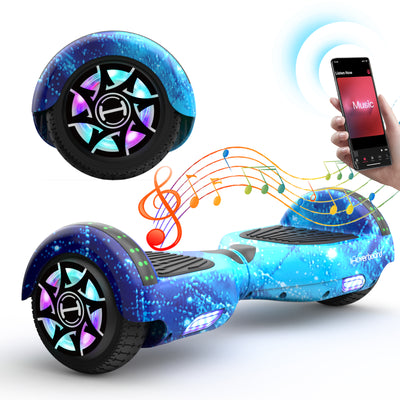 iHoverboard® H1 Hoverboard auto-équilibrant LED 6.5" Nébuleuse Bleu