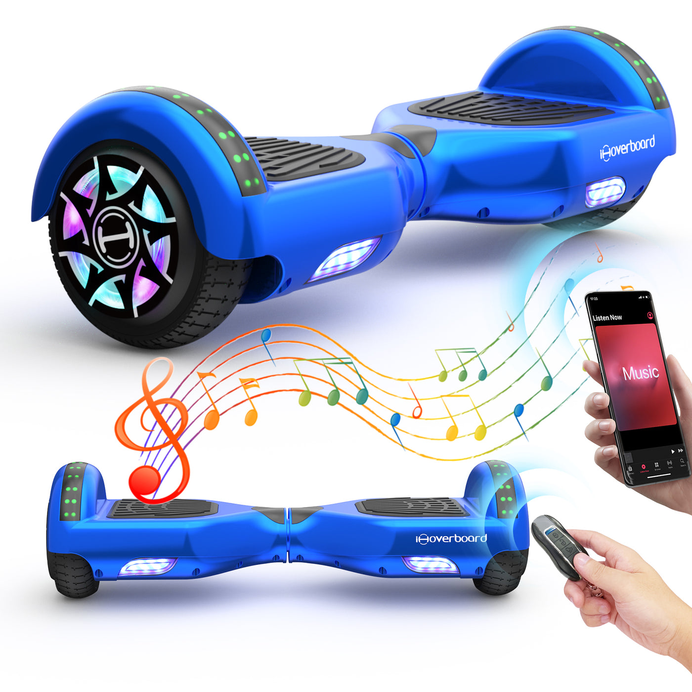 iHoverboard® H1 Blue LED Hoverboard auto-équilibré 6.5"