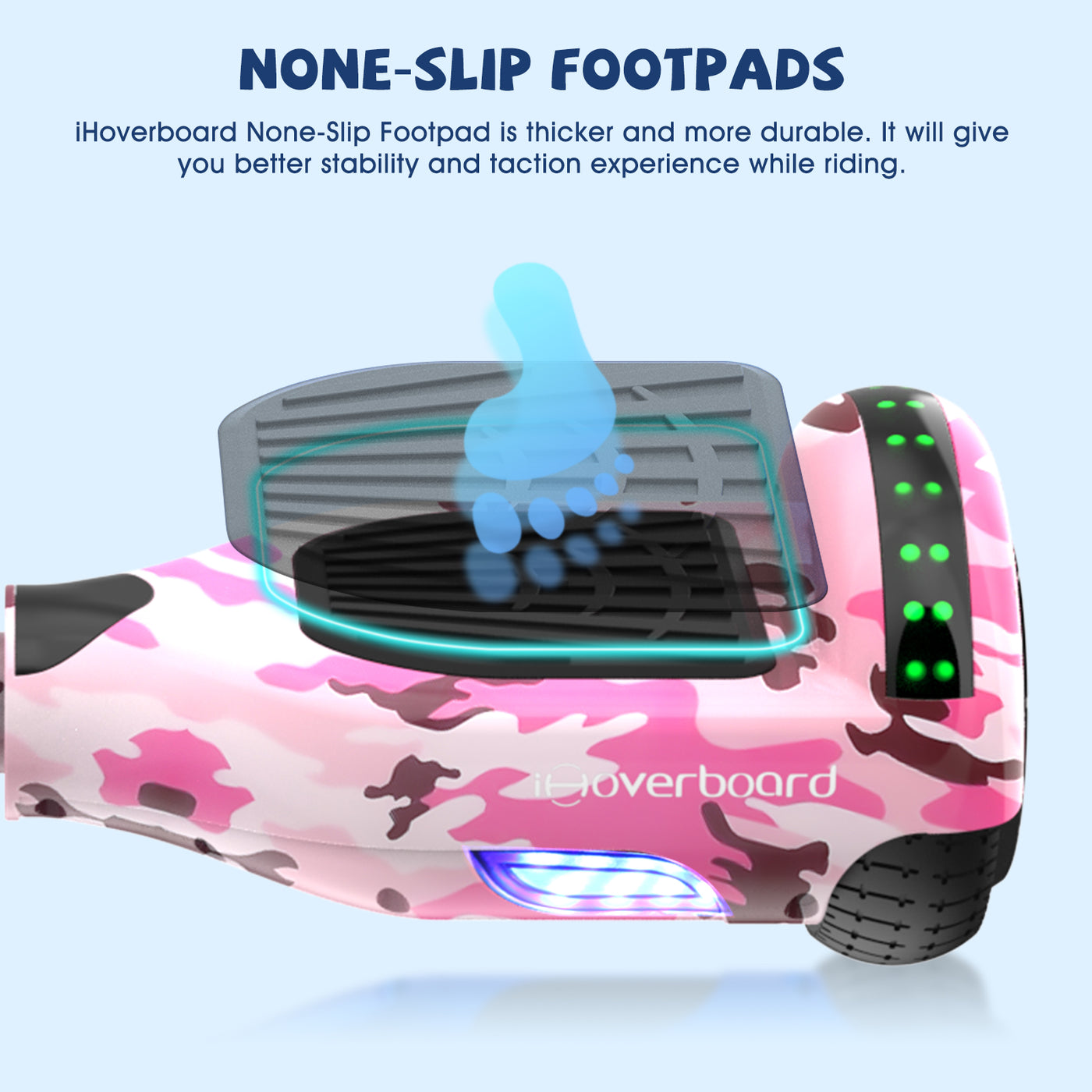 iHoverboard® H1 Hot Pink LED Hoverboard auto-équilibré 6.5"