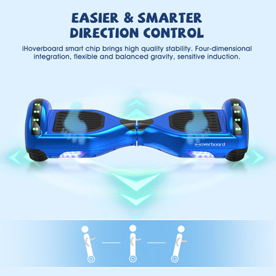 iHoverboard® H1 Blue LED Hoverboard auto-équilibré 6.5"