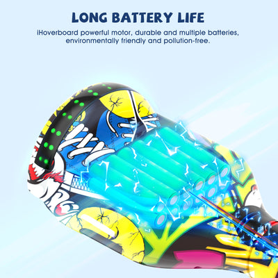 iHoverboard® H1 Hoverboard auto-équilibré à LED jaune 6,5"