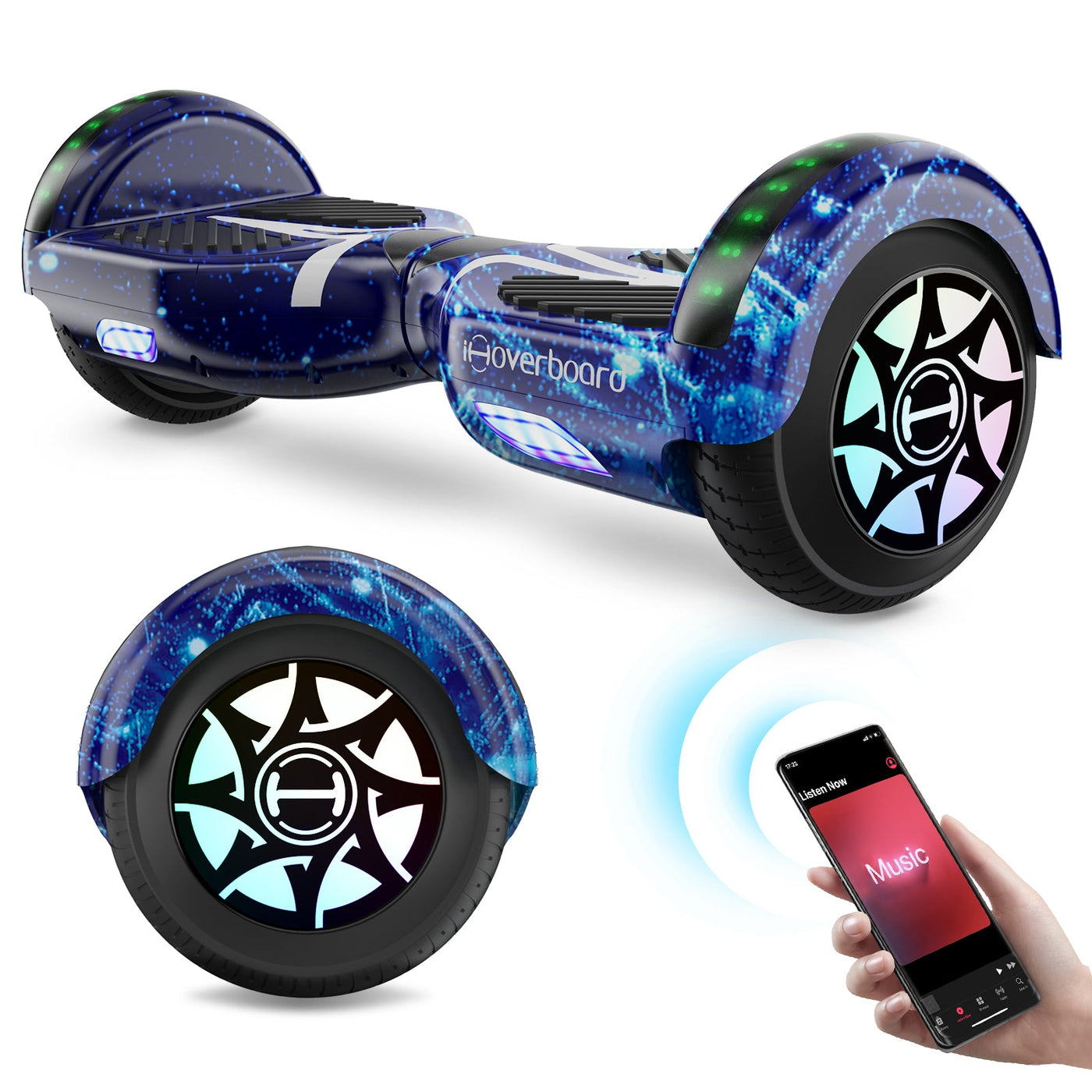iHoverboard H4 Bleu Bluetooth Hoverboard 6,5"