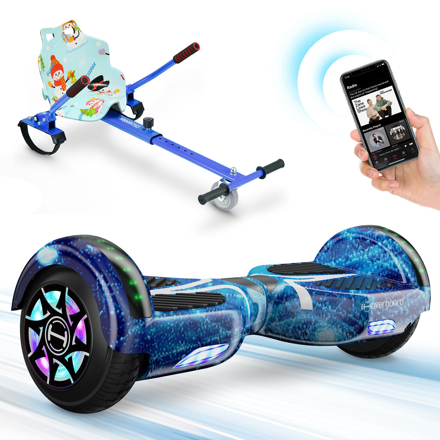 iHoverboard H4 Bleu Bluetooth Hoverboard 6,5"